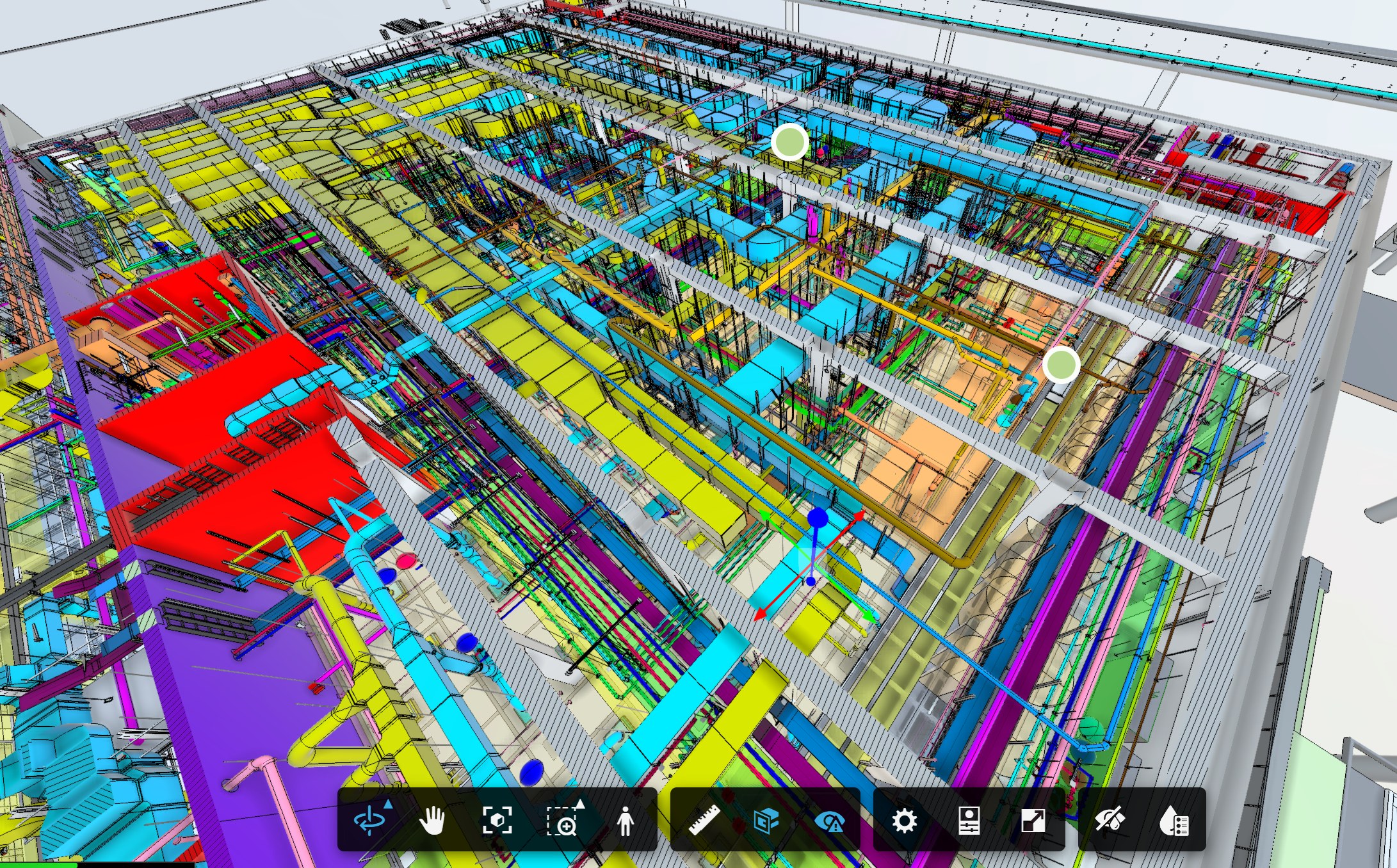 3D-Koordinationsmodell der TGA-Gewerke, Pegasus Schule